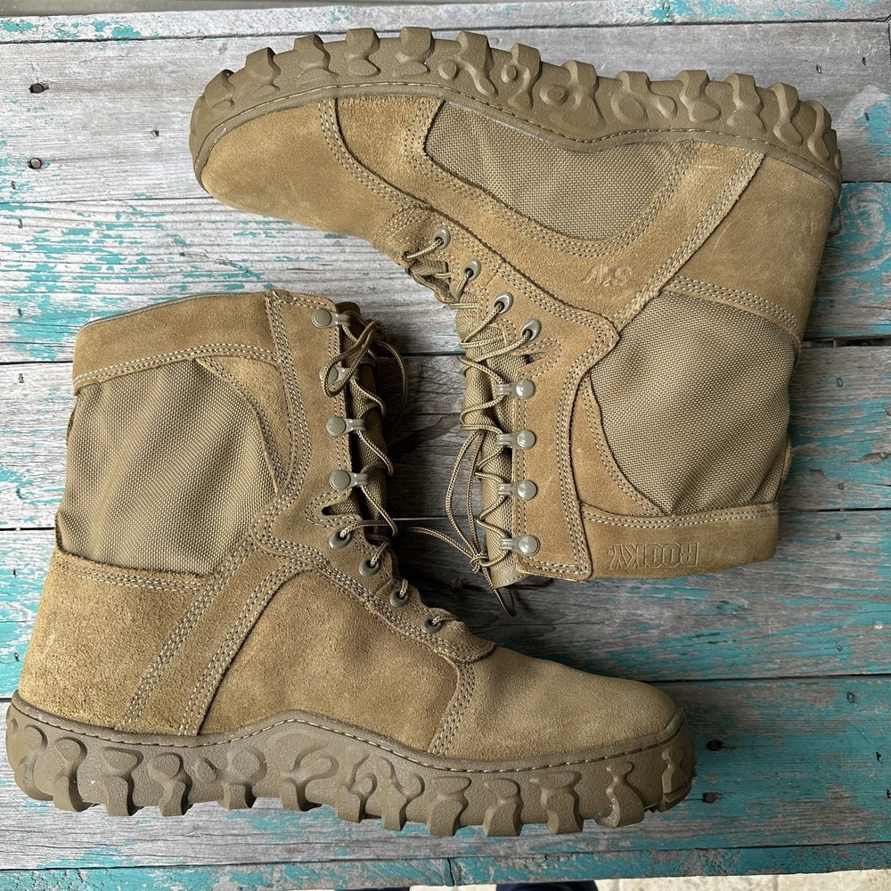 Rocky S2V Boots Men's 15R Coyote Brown Steel Toe Military Tactical Vibram Sp Ops